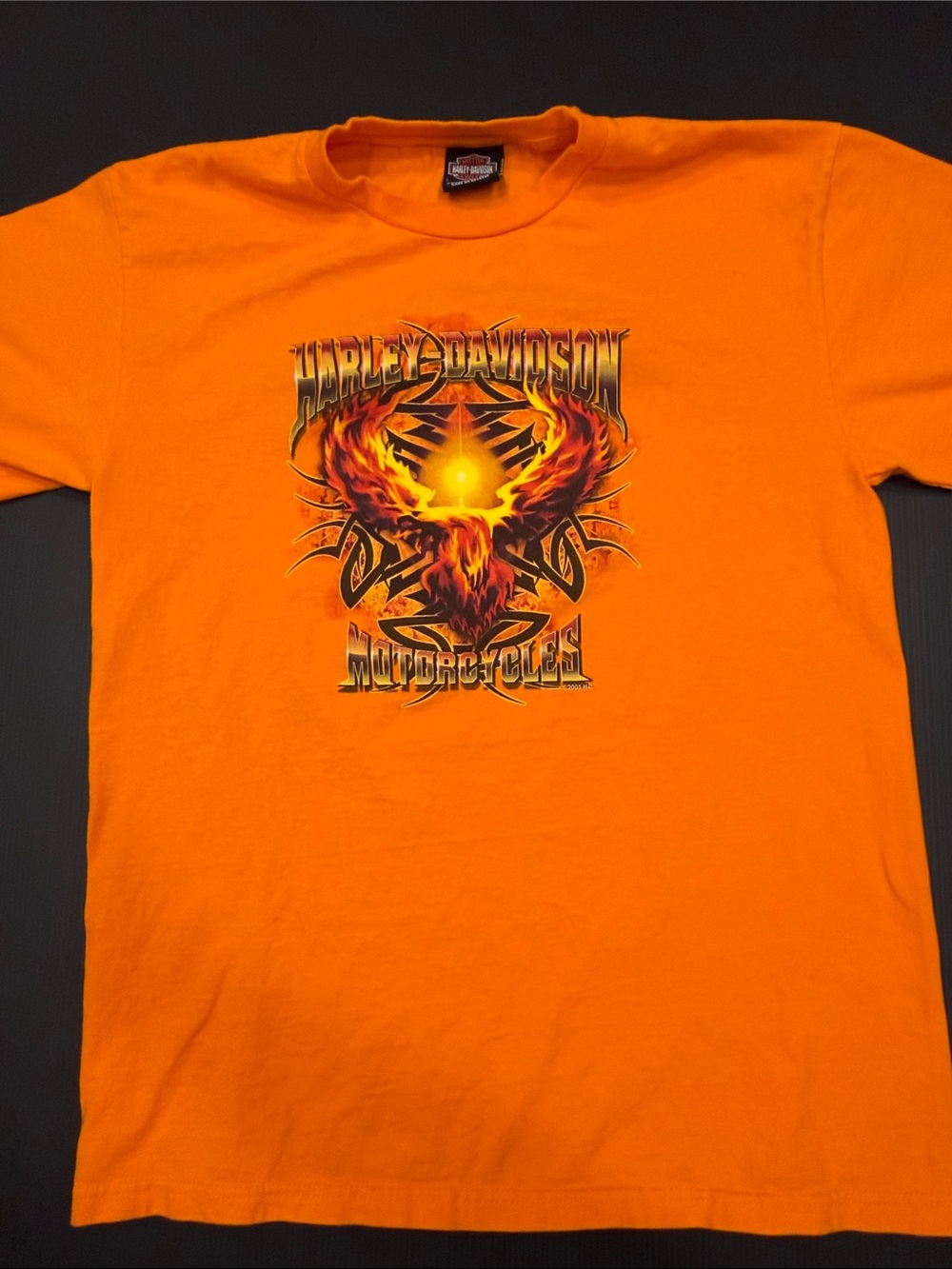 Harley-Davidson Orange Short Sleeve Phoenix Graphic Tee